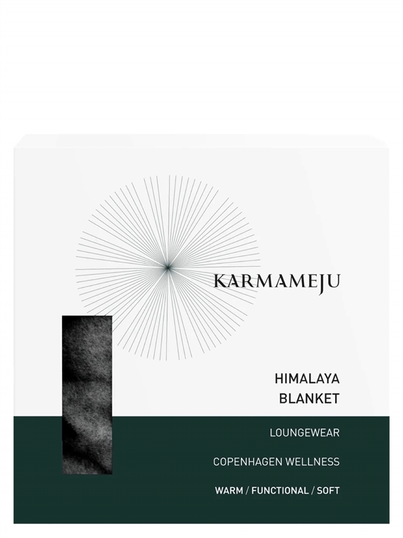 Karmameju Fleece Tæppe, Mørkegrå  